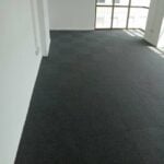 Grey carpet tiles