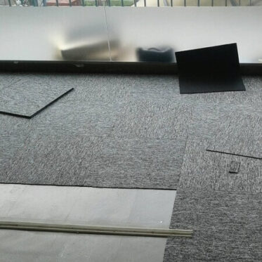 Virtue carpet tile - pebble Polypropylene carpet tiles for the commercial areas