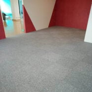 Light grey carpet tiles