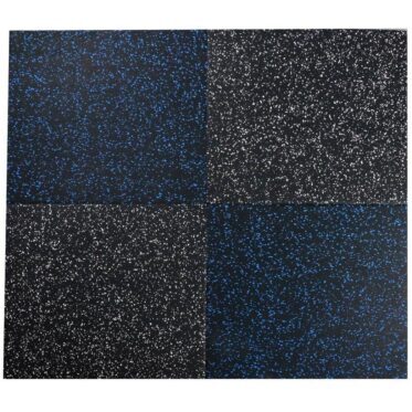 Blue and black speckled vinyl flooring tiles for interior decoration and renovation projects.