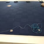 Installation of carpet tiles in the meeting room