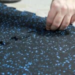 Rubber tile with interlocking option