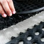 Interlocking mat with the holes