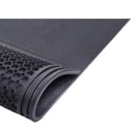 Black anti-slip rubber mat for flooring installation.