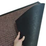 Recycled rubber flooring tile for commercial and residential use, provides durability and safety.