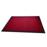 Red rubber floor mat for residential and commercial spaces.