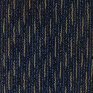 Blue striped carpet with textured pattern ideal for office and condo flooring solutions.