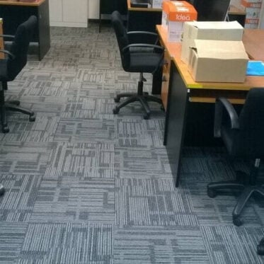 Grey carpet tile for the office areas