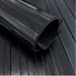 Rubber flooring underlay for installation and noise insulation, ideal for condos and office floors.