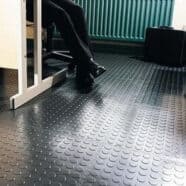 Black rubber for workplace