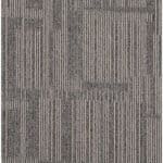 Stylish grey striped carpet suitable for offices and bedrooms.